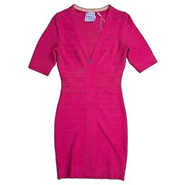 Herve Leger Hervé Léger Bandage Kleid Fuchsia