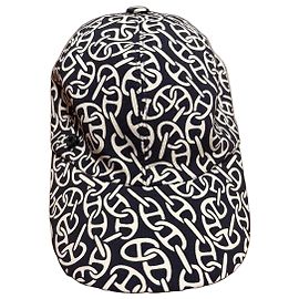 Gorra Hermès Chaine d'Ancre Azul Marino y Blanco