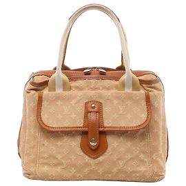 Louis Vuitton Sac Mary Kate Mini Monogram Lin Handbag in Beige x Brown M92505