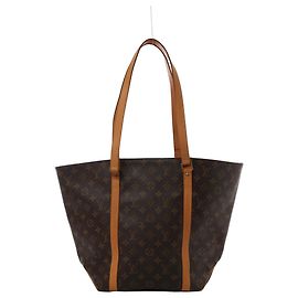 Louis Vuitton Sac Shopping Monogram Canvas Shoulder Bag in Brown M51108