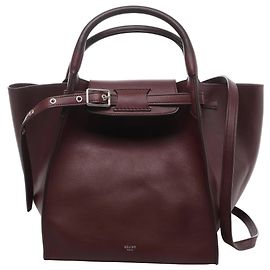 Céline Celine Big Bag Small 2Way Handtasche aus Leder Burgundy