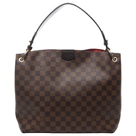 Borsa a tracolla Louis Vuitton Graceful PM Damier Ebene in marrone N44044