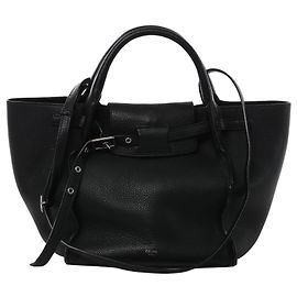 Céline Celine Big Bag Small Borsa a mano 2Way in pelle Nero