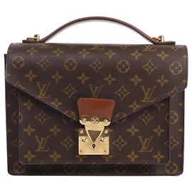 Borsa a mano Louis Vuitton Monceau Monogram Canvas in marrone M51185