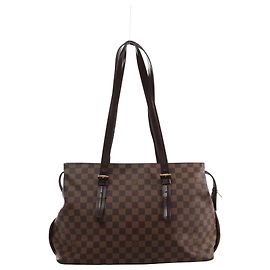 Borsa a tracolla Louis Vuitton Chelsea Damier Ebene in marrone N51119