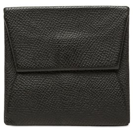 Hermès Portamonete Hermes Bastia in Noir Black