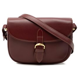 Borsa a tracolla Cartier in pelle Bordeaux