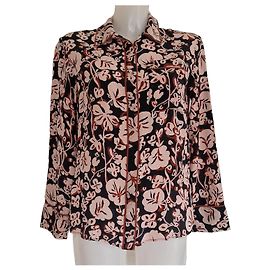 Kenzo Paris Camisa de seda con estampado floral