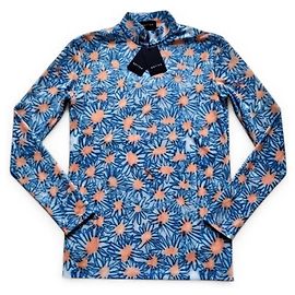 Autre Marque Botter Second Skin Rollkragen-Oberteil mit Blumenprint