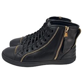 Louis Vuitton High-Top Sneaker Schwarz Leder