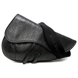 Borsa Saddle in pelle Christian Dior nera