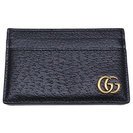 Tarjetero Gucci de piel negra Double G