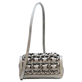 Borsa a tracolla Chanel Grigio Metallizzato