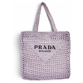 Borsa Tote Prada in crochet di rafia