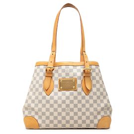 Louis Vuitton White Damier Azur Hampstead MM