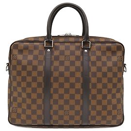 Louis Vuitton Brown Damier Ebene Porte Documents Voyage PM
