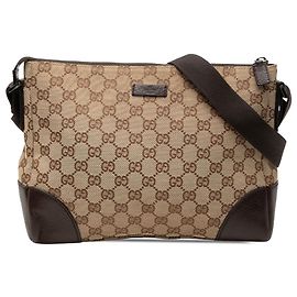 Borsa a tracolla Gucci in tela GG beige