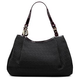 Borsa a tracolla Fendi in tela Zucchino nera