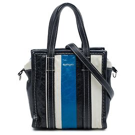 Balenciaga Borsa Shopper Satchel Bazar in pelle di agnello nera XXS