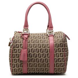 Fendi Boston Bag aus beige Zucchino Canvas