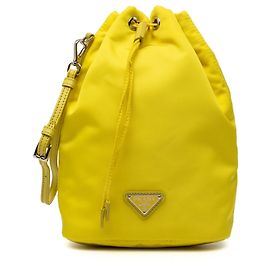 Prada Tessuto Beuteltasche Gelb