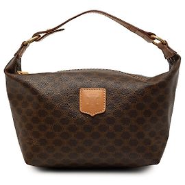 Céline Celine Brown Macadam Handtasche aus beschichtetem Canvas