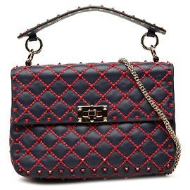 Borsa Valentino Blue Medium Nappa Rockstud Spike