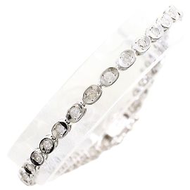 Autre Marque Bracciale con charm in oro bianco e diamante