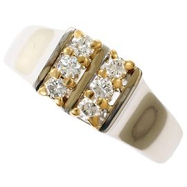Autre Marque Ehering aus 14K Gold und Diamanten
