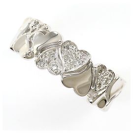 Autre Marque Ehering aus 18K Weißgold mit Diamant