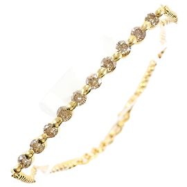 Autre Marque Bracelet charmes en or jaune 18K avec diamants bruns