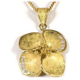 Autre Marque Collar de oro amarillo de 18K con diamante