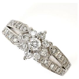 Autre Marque Anello fede in oro bianco 18K con diamante