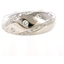 Autre Marque Ehering aus 18K Weißgold mit Diamanten