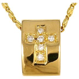 Autre Marque Collana in oro giallo 18K con pendente in diamante