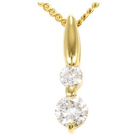 Autre Marque Colar em ouro amarelo 18K com diamante