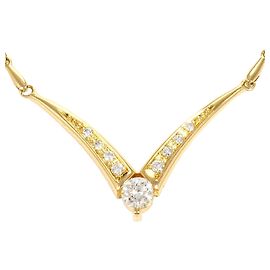 Autre Marque Halskette aus 18K Gelbgold mit Diamant