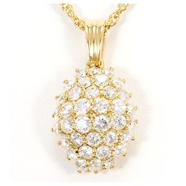 Autre Marque Collier en or jaune 18K et diamants