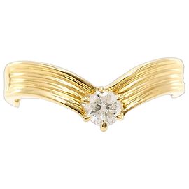 Autre Marque Anillo alianza en oro amarillo 18K y diamantes