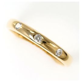Autre Marque Ringband aus 18K Gelbgold mit Diamant