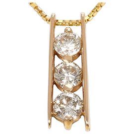 Autre Marque Collana in oro rosa 18K con diamante