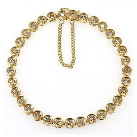 Autre Marque Bracciale con charm in oro giallo 18K con diamanti brown