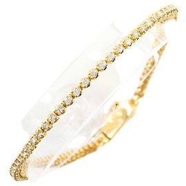 Autre Marque Bracciale con charm in oro giallo 18K con diamante