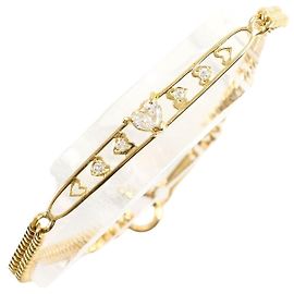 Autre Marque Bracciale con charm in oro giallo 18K con diamante