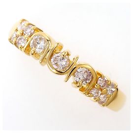 Autre Marque Ehering aus 18K Gelbgold mit Diamanten