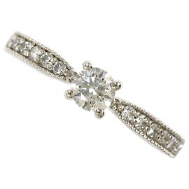 Autre Marque PT900 Platin-Bandring mit Diamant