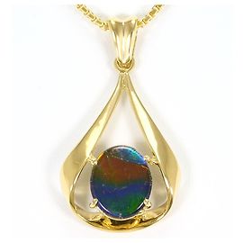 Autre Marque Collana in oro giallo 18K con ammolite