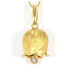 Autre Marque Collar de oro amarillo 18K con diamante