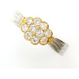 Autre Marque Ehering aus Platin und 18K Gelbgold mit Diamant