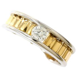 Autre Marque Anillo alianza de oro amarillo de 18K y platino con diamantes
